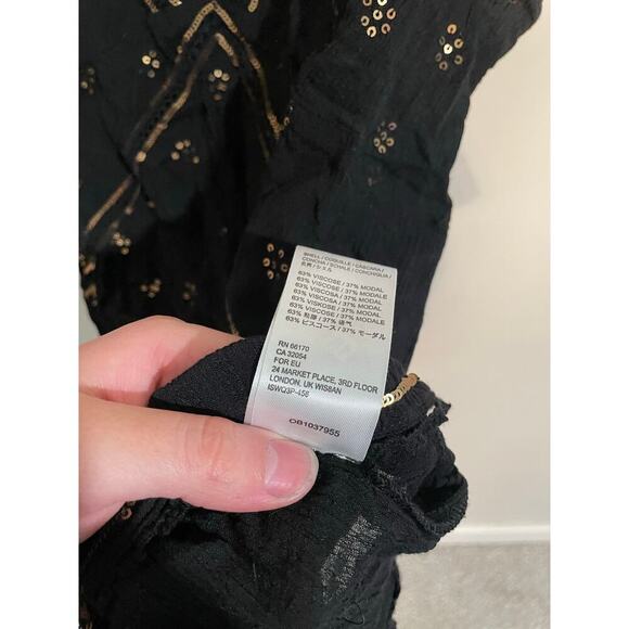 Free People Chloe Embroidered Slip Mini Dress in Black Size XS - Picture 10 of 10